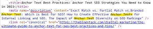 Keyword in Meta Description